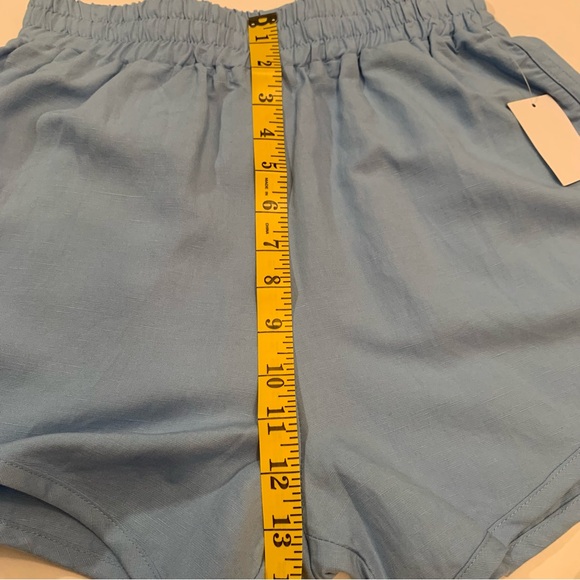 New BLANK NYC  Linen Pull- On Shorts In Bright Blue  Women’s Size XS - Picture 12 of 16